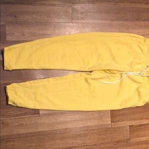 Yellow joggers